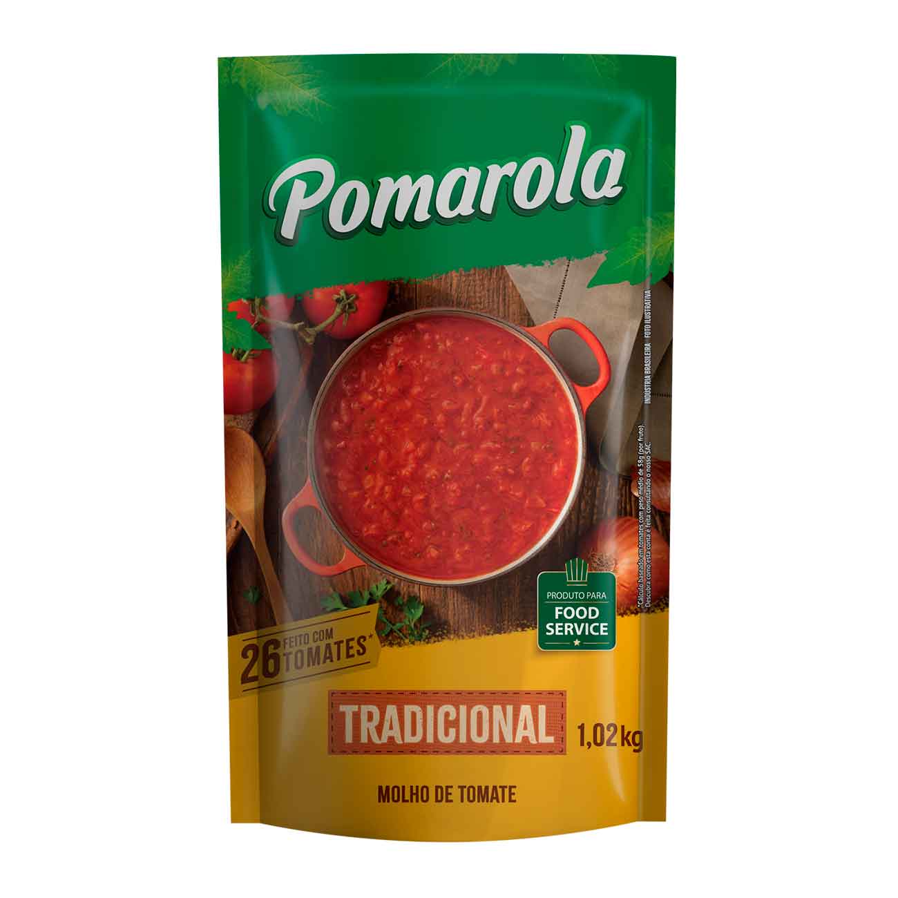 MOLHO TOMATE POMAROLA SACHE 1,02KG TRADICIONAL
