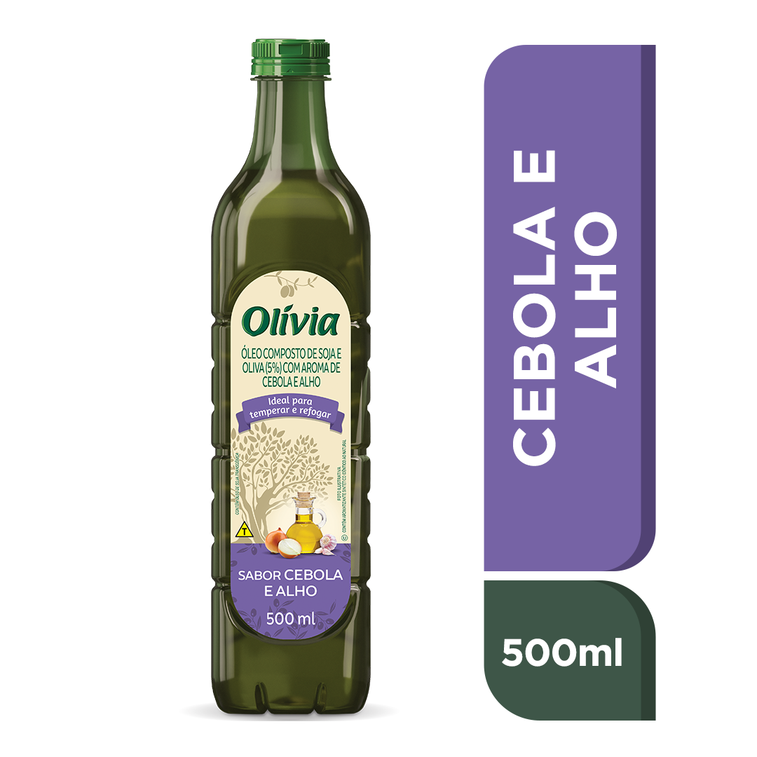 OLEO COMPOSTO OLIVIA PET 500ML CEBOLA E ALHO