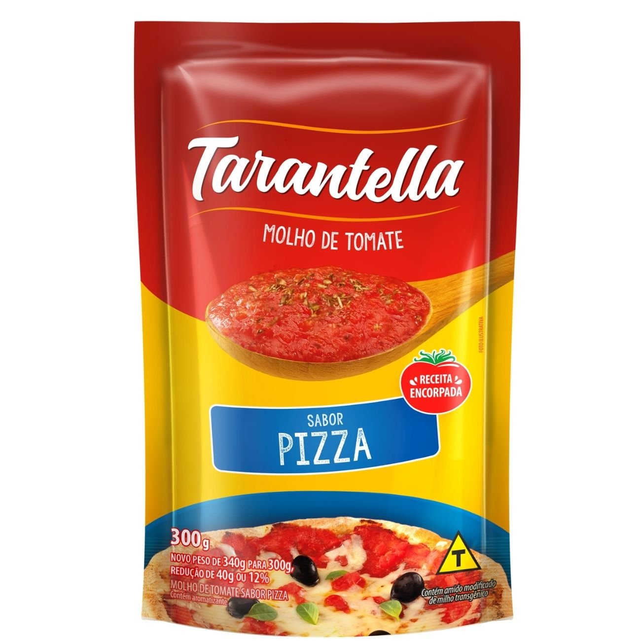 MOLHO TOMATE TARANTELLA SACHE 300GR PIZZA