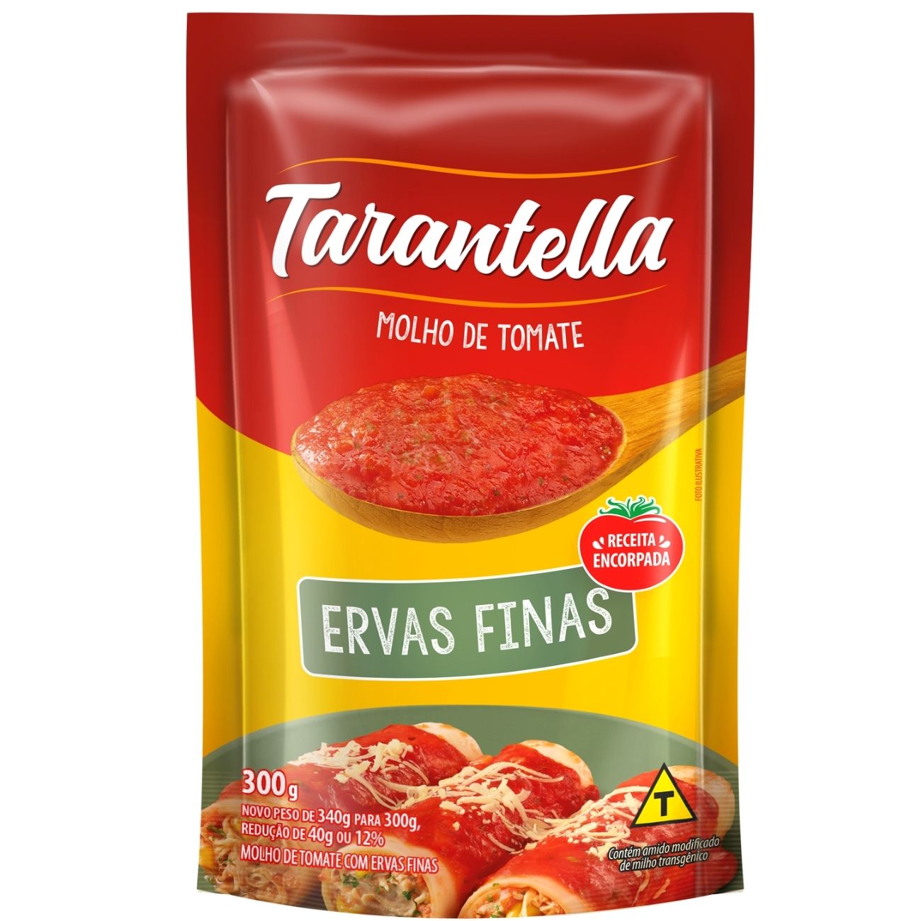 MOLHO TOMATE TARANTELLA SACHE 300GR ERVAS FINAS