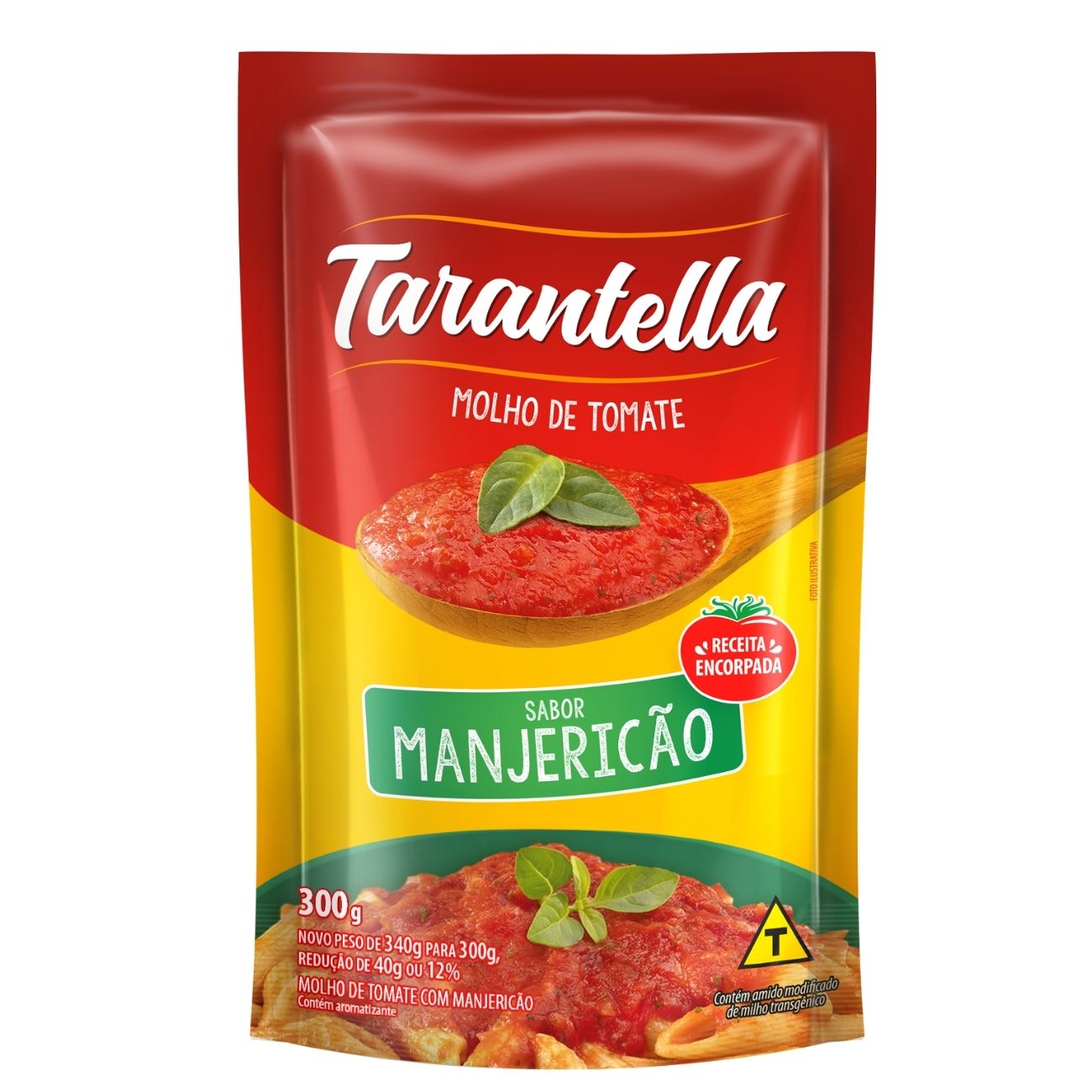 MOLHO TOMATE TARANTELLA SACHE 300GR MANJERICAO