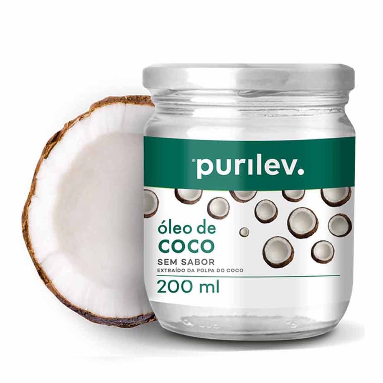 OLEO DE COCO PURILEV VIDRO 200ML SEM SABOR