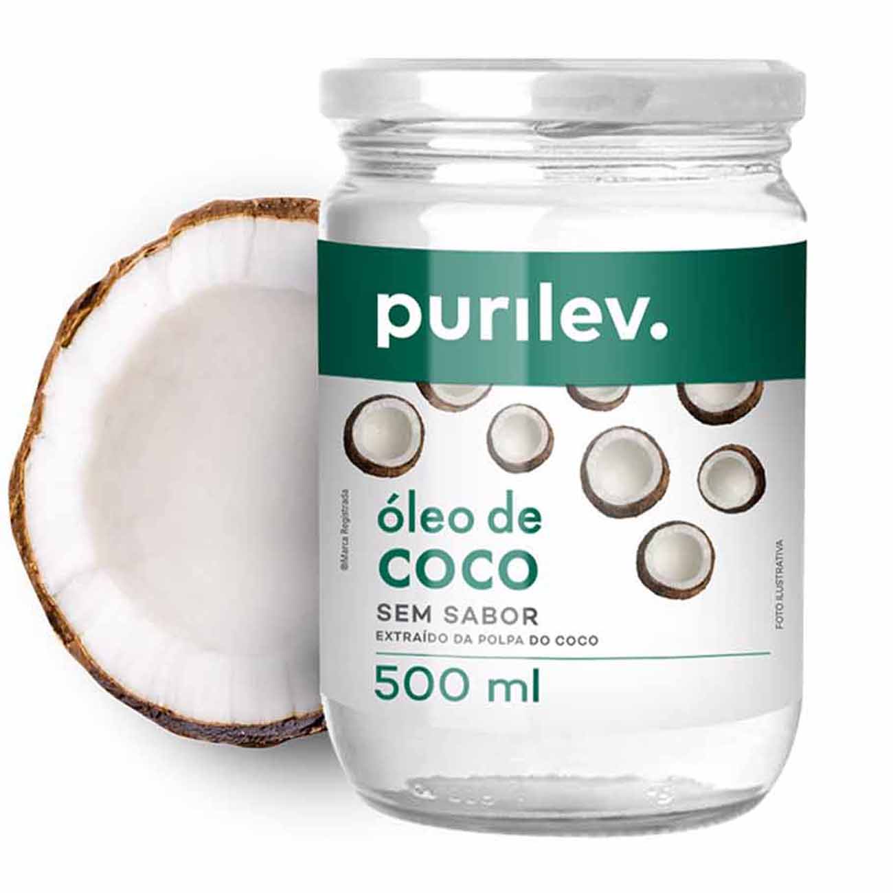 OLEO DE COCO PURILEV VIDRO 500ML SEM SABOR