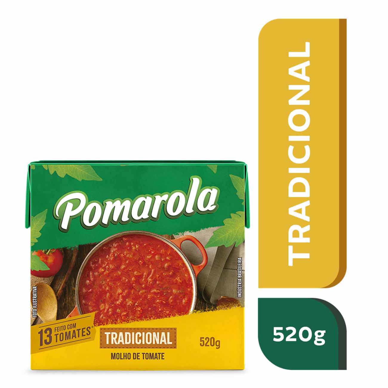 MOLHO TOMATE POMAROLA TETRA PAK 520G TRADICIONAL