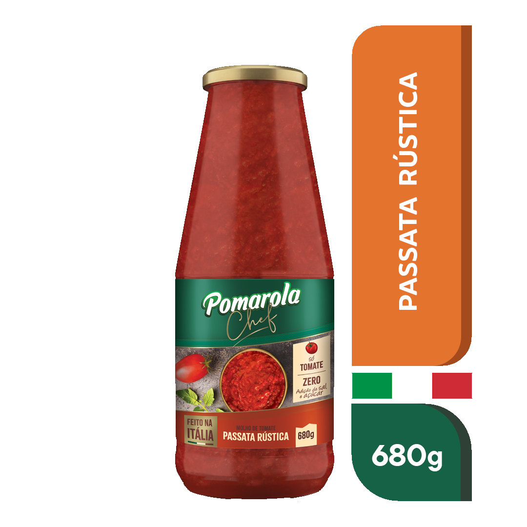 MOLHO TOMATE POMAROLA CHEF VD 680G PASSATA RUSTICA