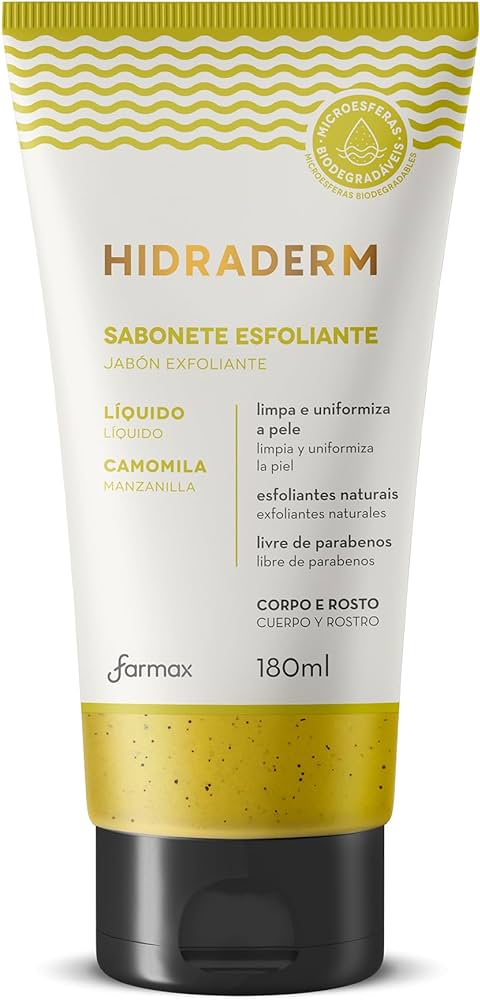 SABONETE LIQUIDO ESFOLIANTE HIDRADERM 180ML CAMOMILA