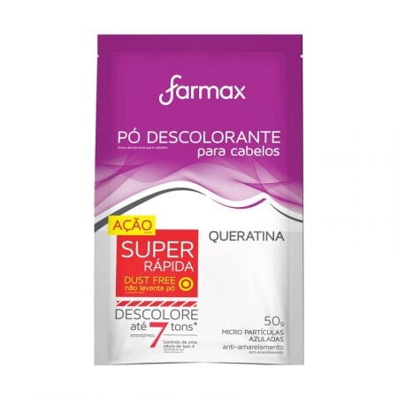 DESCOLORANTE PO CAPILAR FARMAX 50G QUERATINA