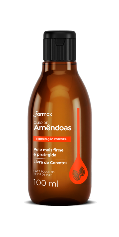 OLEO CAPILAR E CORPO FARMAX 100ML AMENDOAS