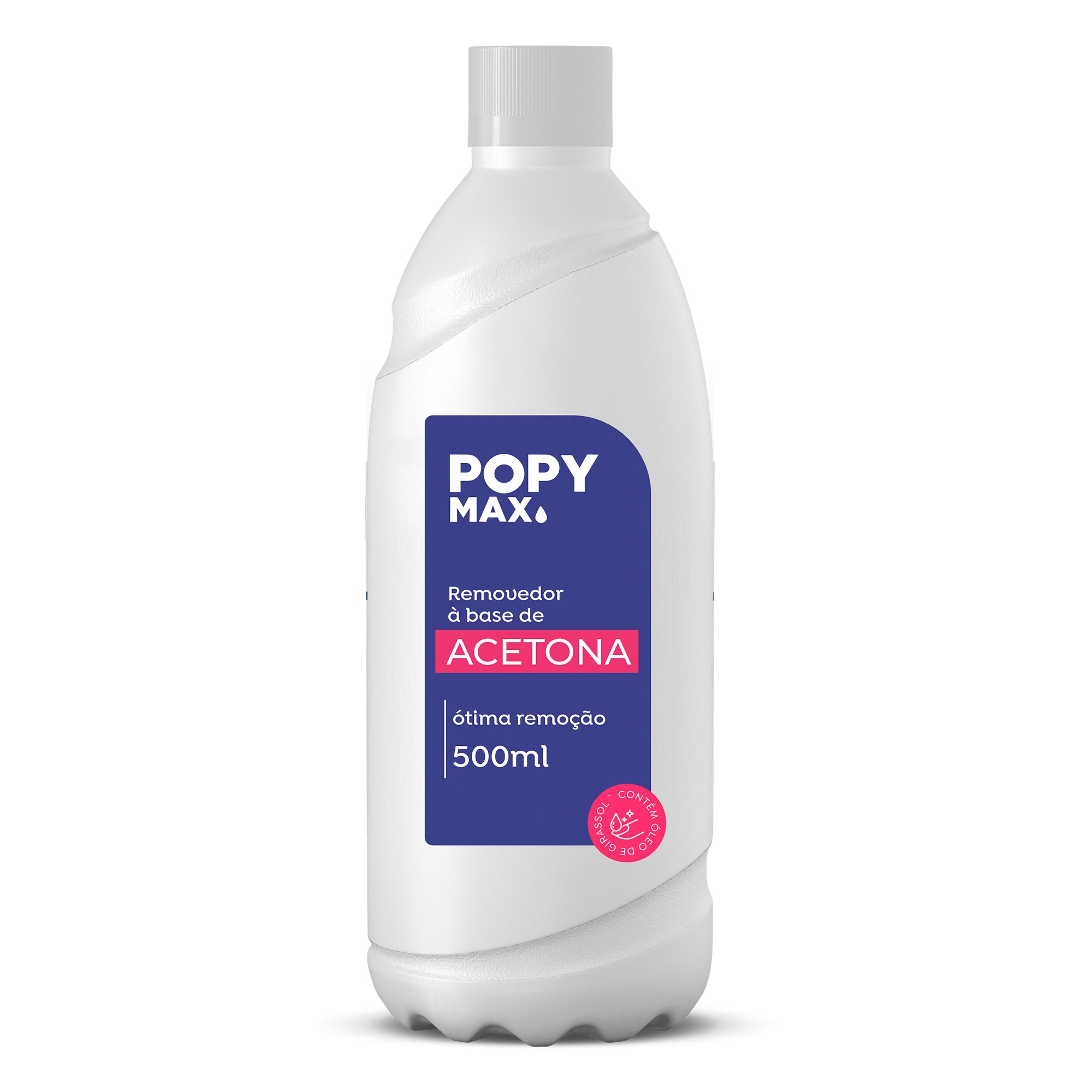 REMOVEDOR COM ACETONA POPY MAX FARMAX 500ML
