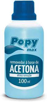 REMOVEDOR COM ACETONA POPY MAX 100ML