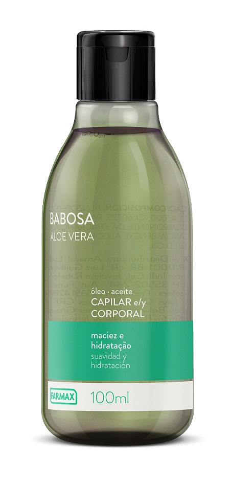 OLEO CAPILAR E CORPO FARMAX 100ML BABOSA