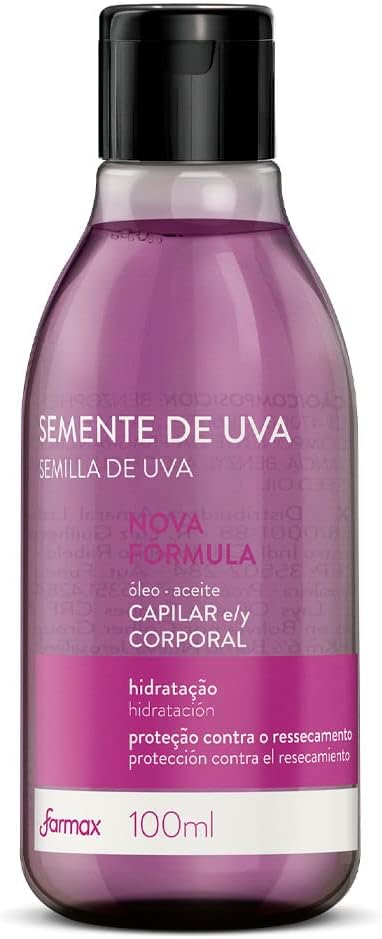 OLEO CAPILAR E CORPO FARMAX 100ML UVA