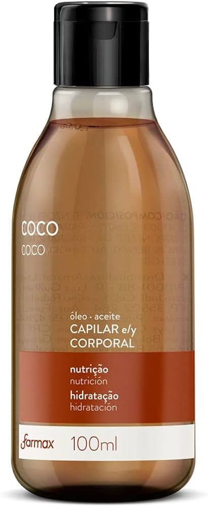 OLEO CAPILAR E CORPO FARMAX 100ML COCO
