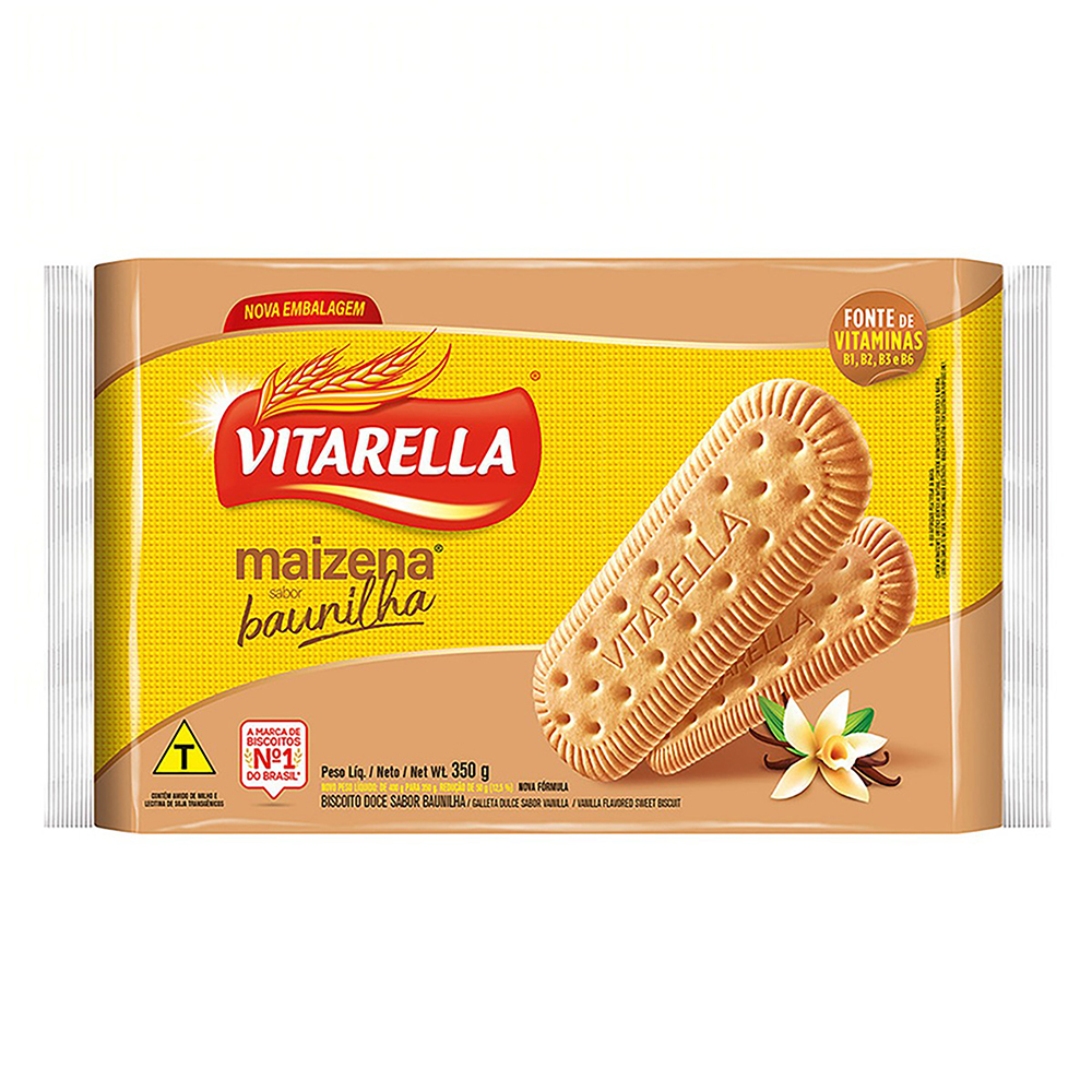 BISCOITO VITARELLA MAIZENA 350G BAUNILHA