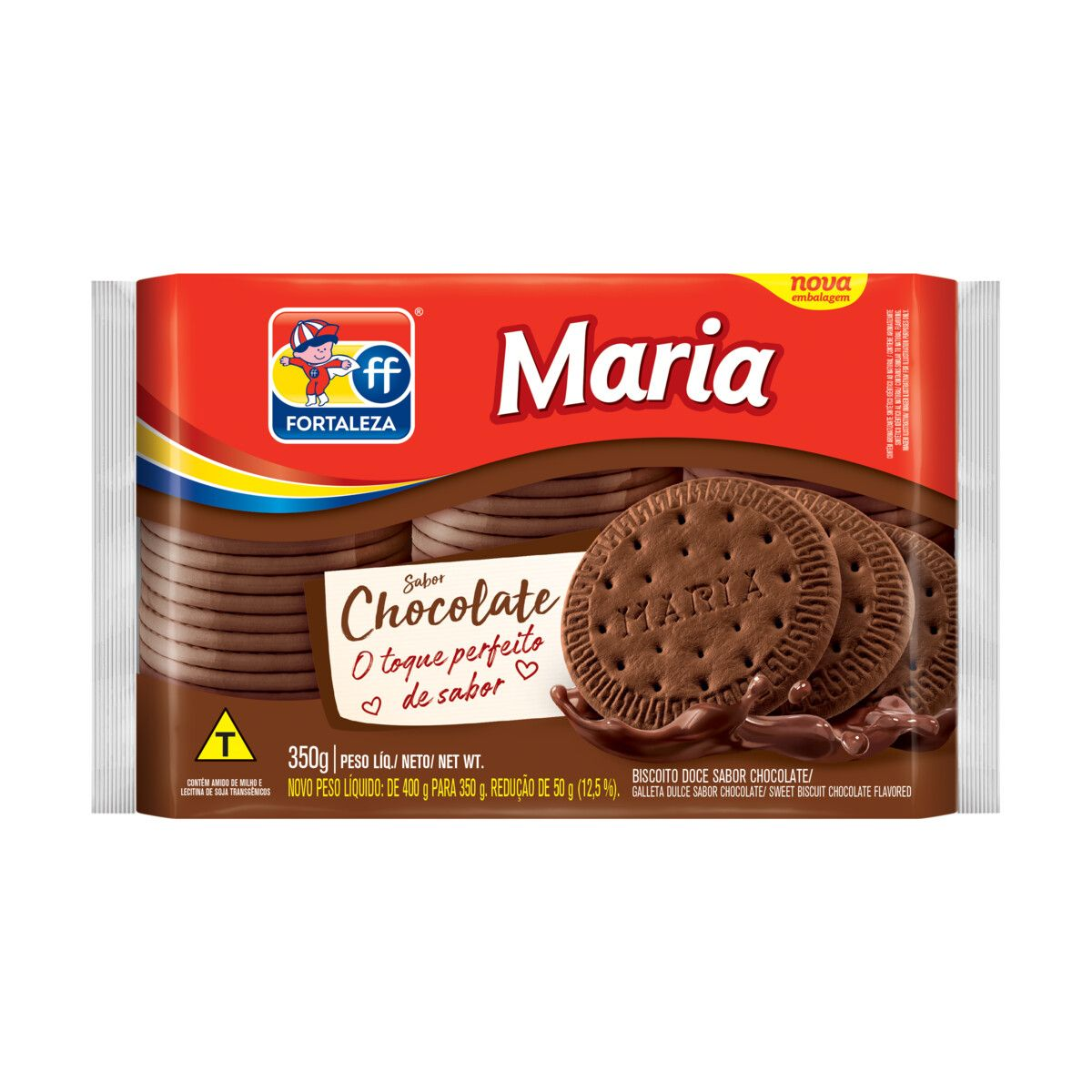 BISCOITO FORTALEZA MARIA 350G CHOCOLATE