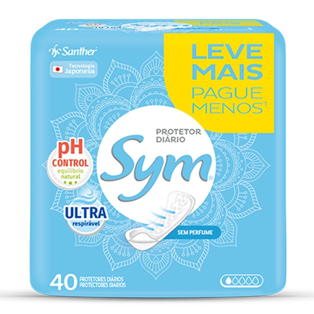 PROTETOR SYM DIARIOS SEM PERFUME LEVE 45 PAGUE 30