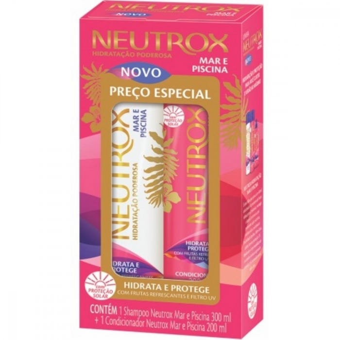 SHAMPOO NEUTROX 300 + CONDICIONADOR 200ML MAR E PISCINA