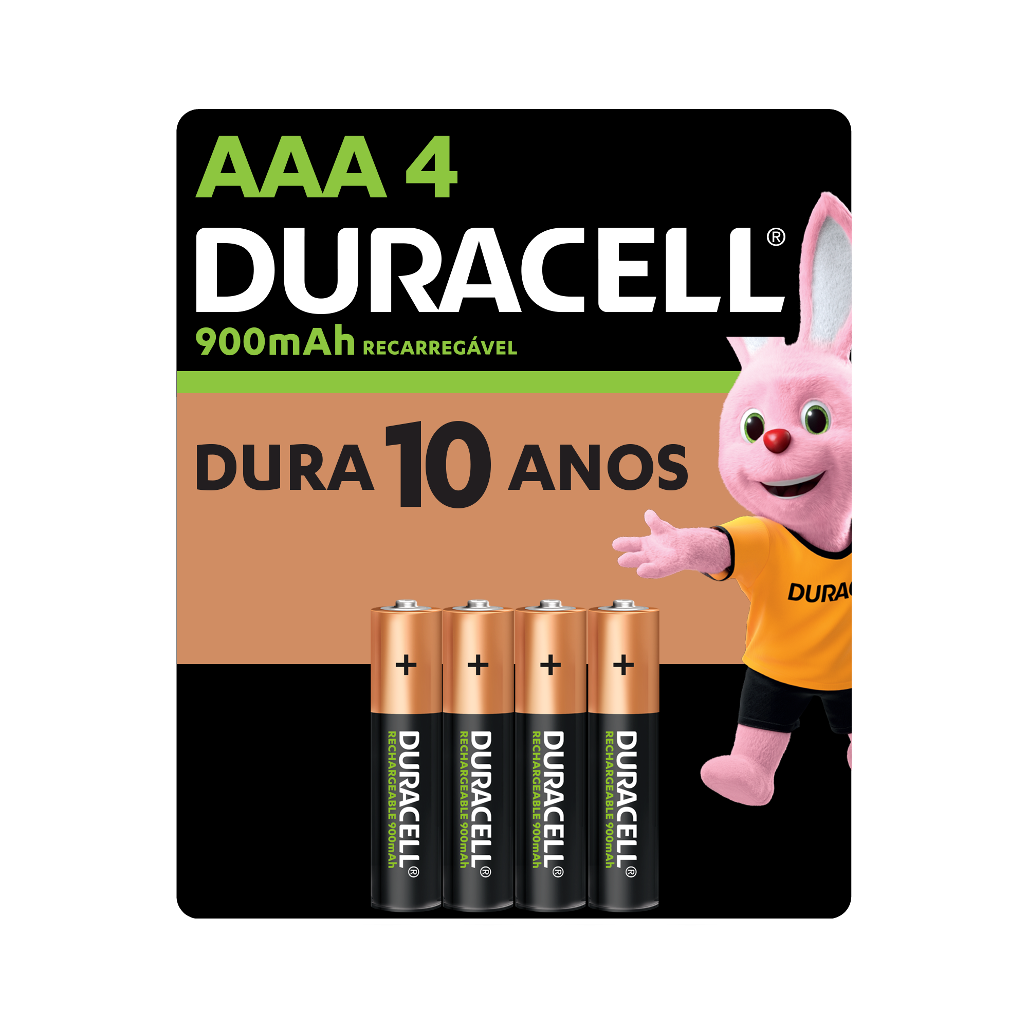 PILHA DURACELL ALCALINA AAA CT-4. RECARREGAVEL