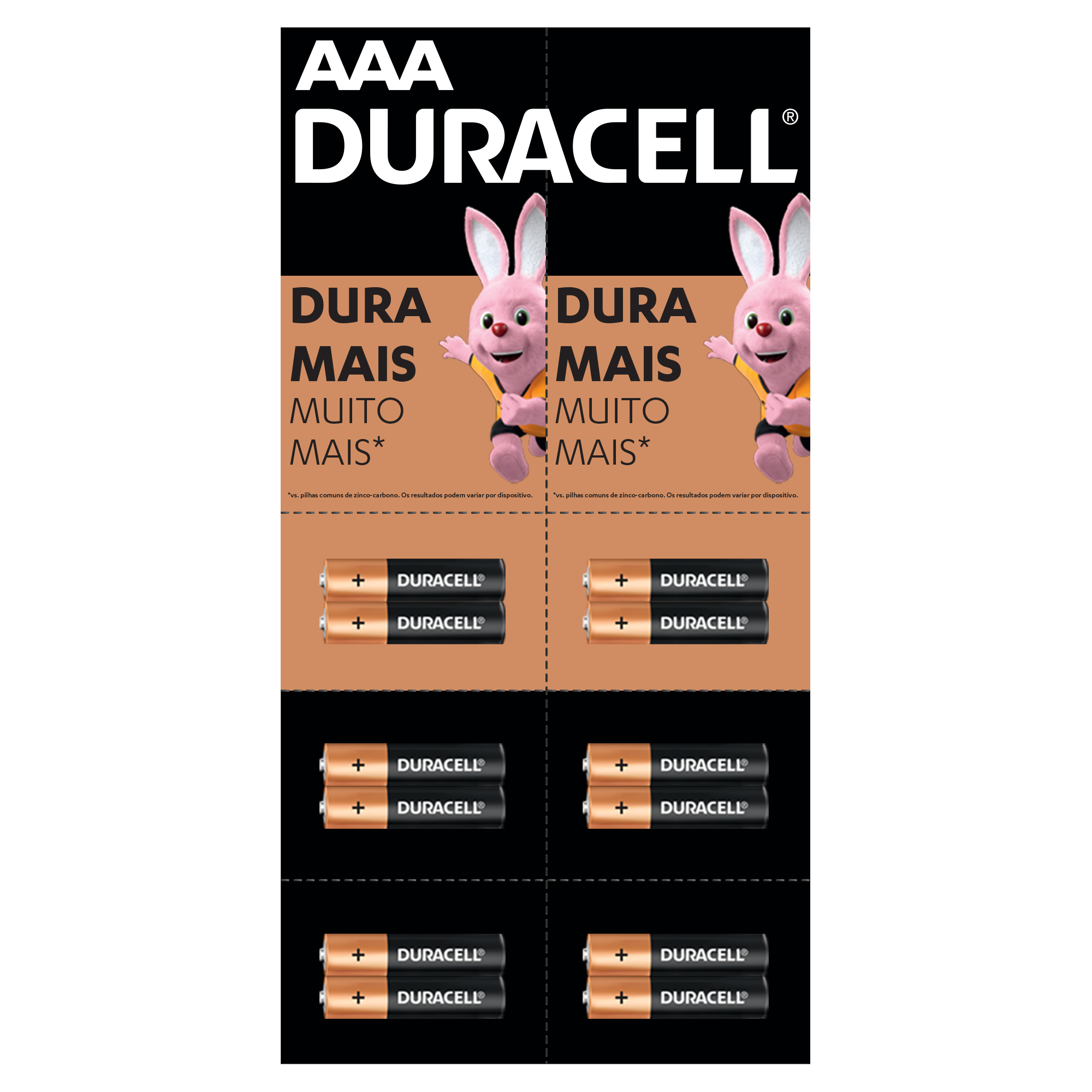 PILHA DURACELL ALCALINA AAA 6X2 PALITO