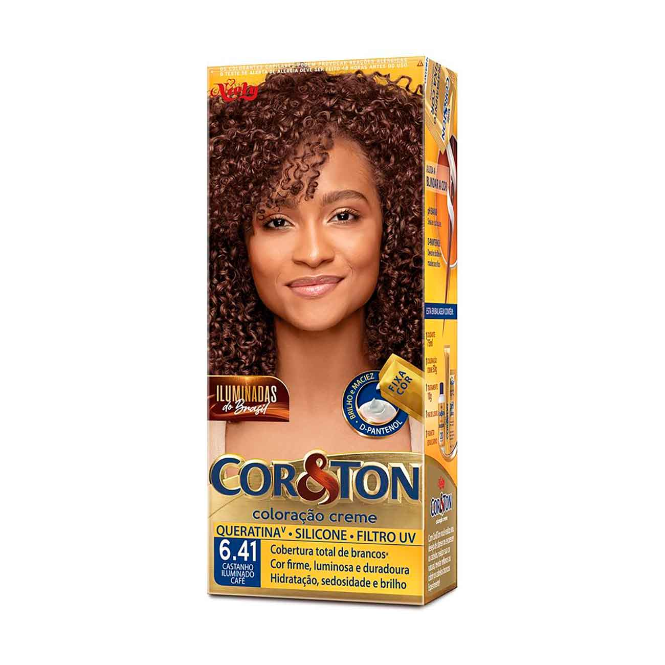 COLORACAO COR&TON MKIT 6.41 CASTANHO ILUMINADO CAFE
