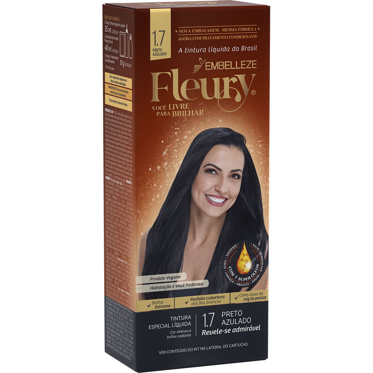 COR FLEURY. 1.7 PRETO AZULADO