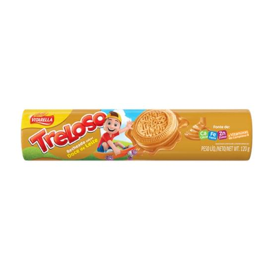BISCOITO VITARELLA TRELOSO RECHEADO 120G DOCE DE LEITE