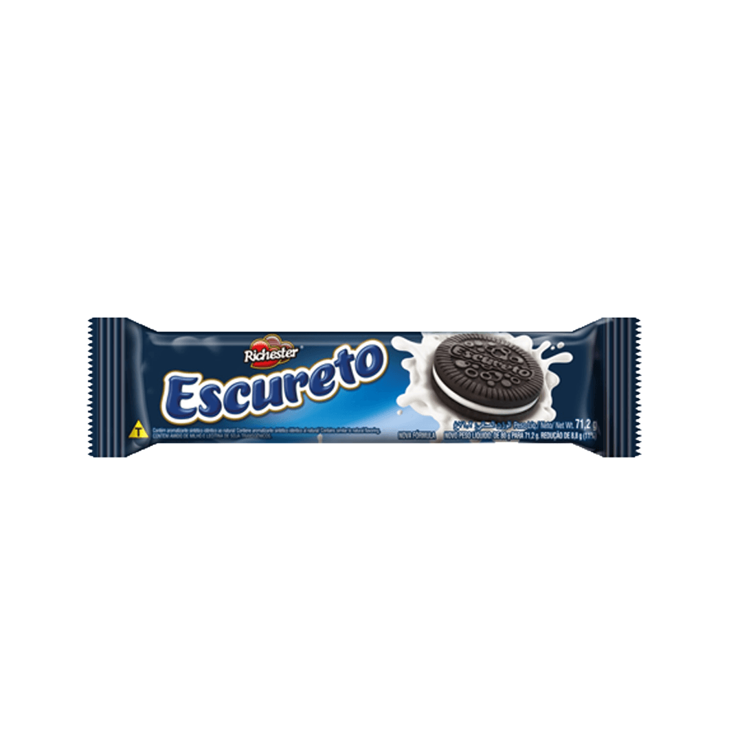 BISCOITO RICHESTER RECHEADO 71,2G ESCURETO AMORI