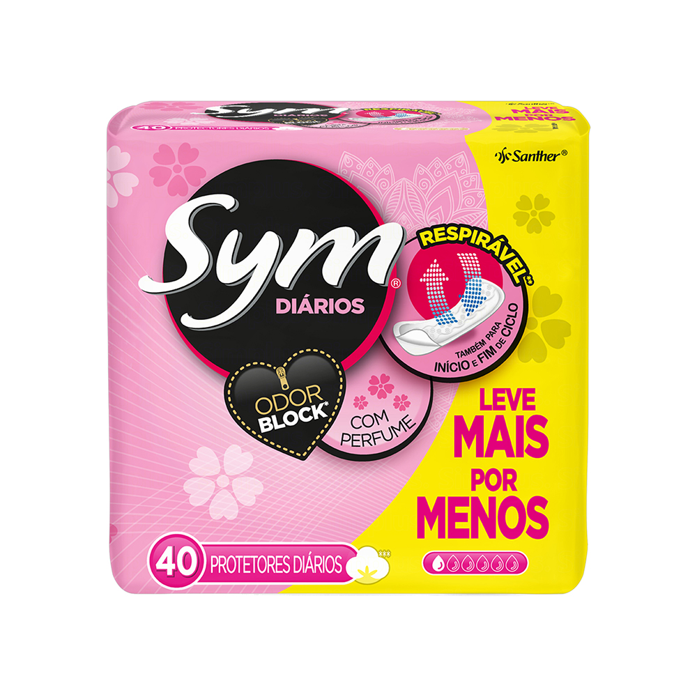 PROTETOR SYM DIARIOS C/PERFUME C/40 UNIDADES