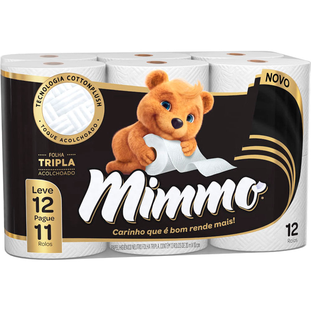 PAPEL HIGIENICO MIMMO FT 20M LEVE12PAGUE11. NEUTRO