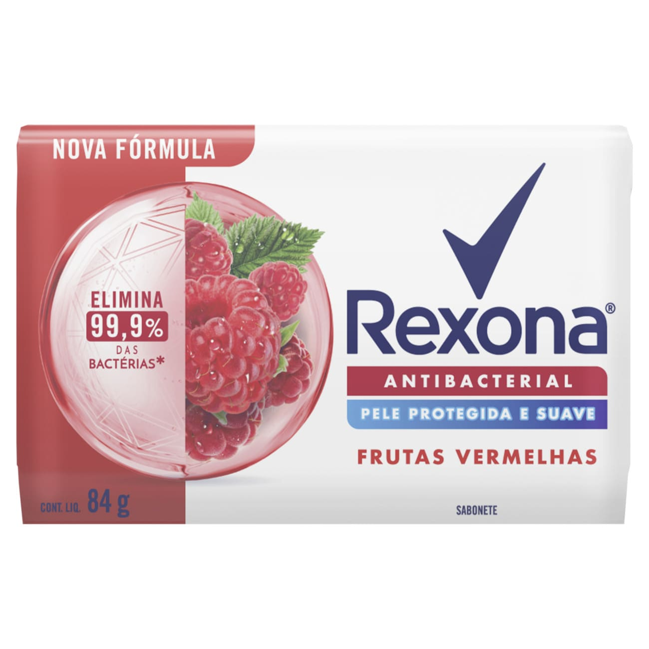 SABONETE REXONA 84G ANTIBACTERIAL FRUTAS VERMELHAS
