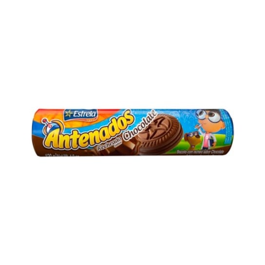 BISCOITO ESTRELA ANTENADOS RECHEADO 110G CHOCOLATE