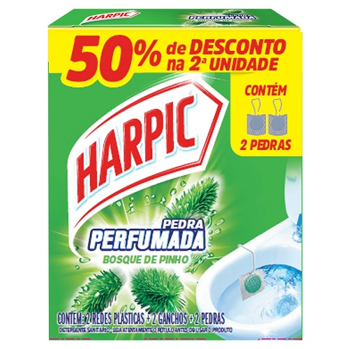 DESINFETANTE HARPIC AR PLUS PEDRA 57G C/50% OFF 2UN PINHO