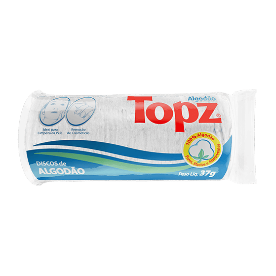 DISCO DE ALGODAO TOPZ C/50UN