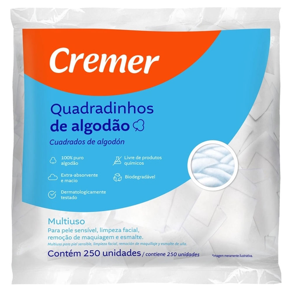 ALGODAO CREMER QUADRADINHO 250 UNIDADES