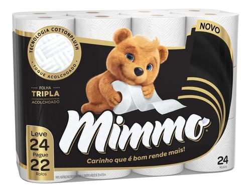 PAPEL HIGIENICO MIMMO FOLHA TRIPLA 20M L24P21 NEUTRO