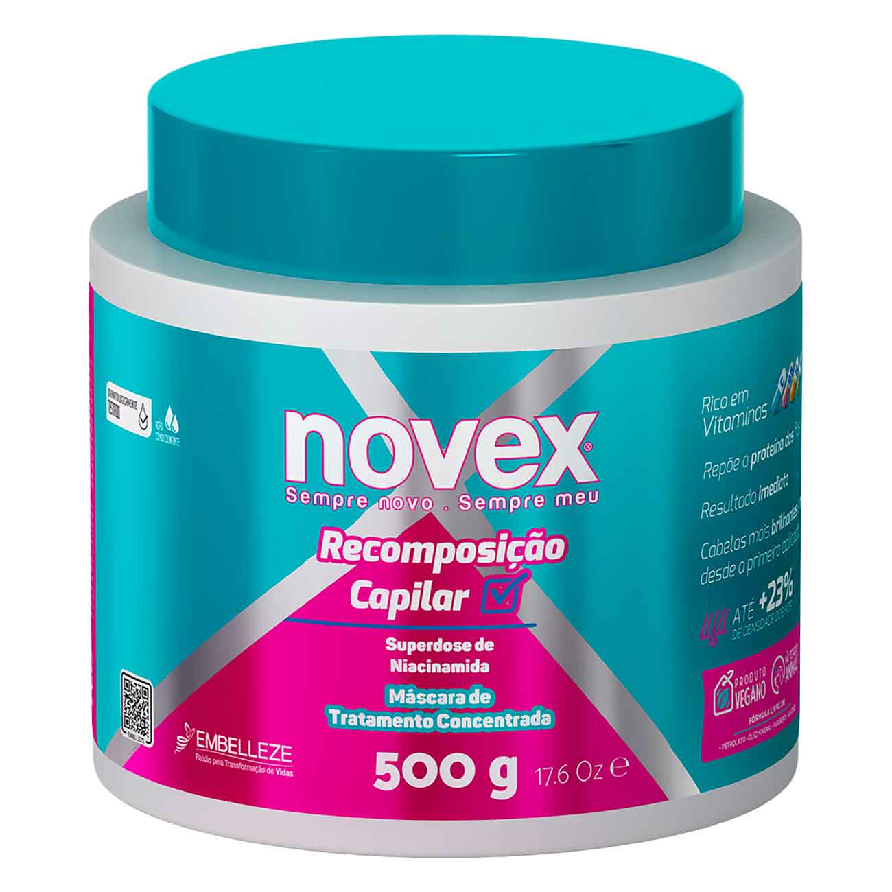 MASCARA NOVEX 500G RECOMPOSICAO CAPILAR NIACIMIDA