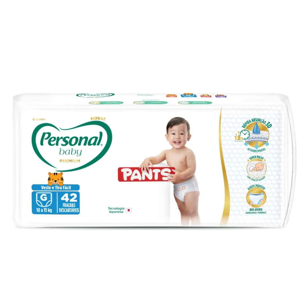 FRALDA PERSONAL BABY PANTS MEGA G C/42 UNIDADES PREMIUM