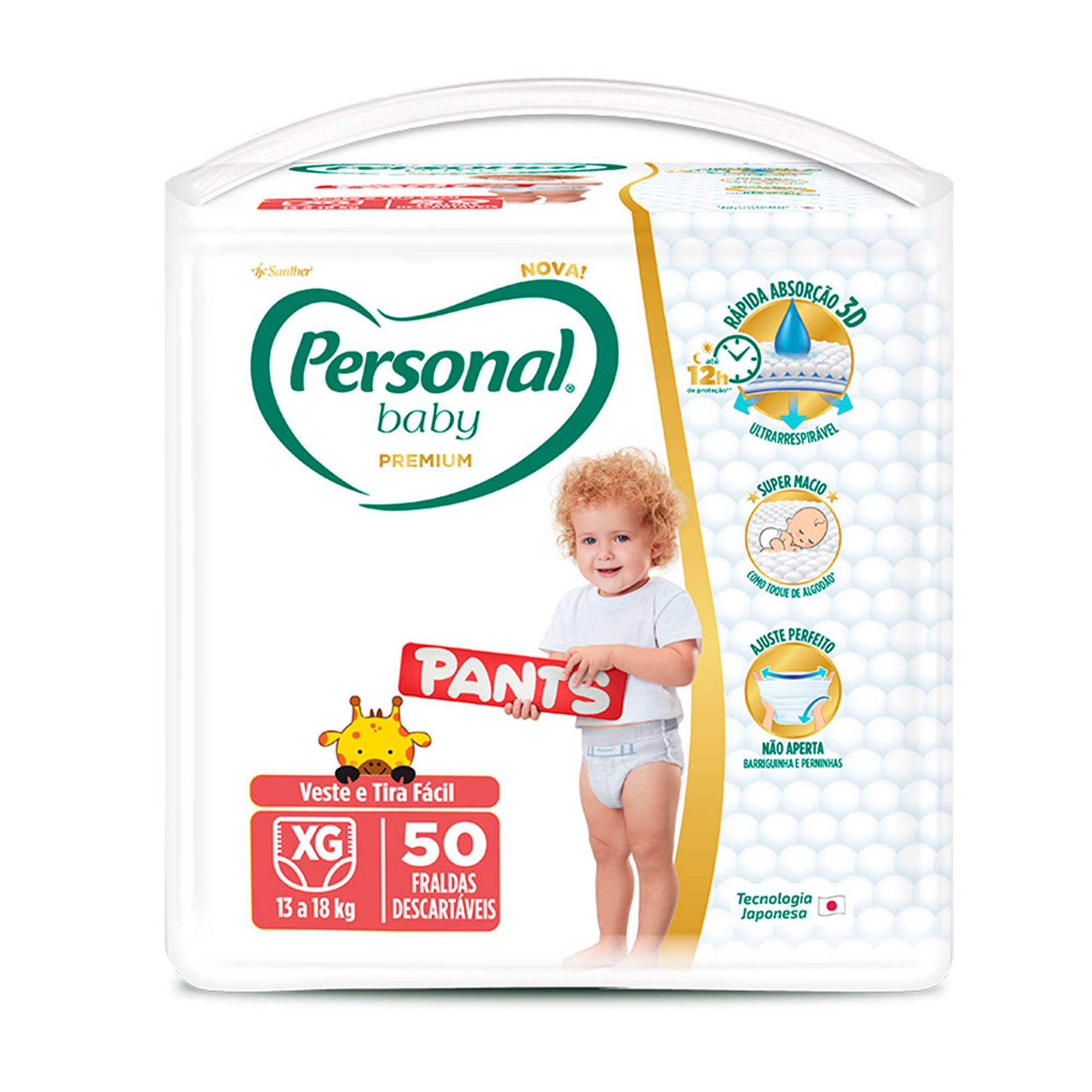 FRALDA PERSONAL BABY PANTS HIPER XG C/50 UNIDADES PREMIUM