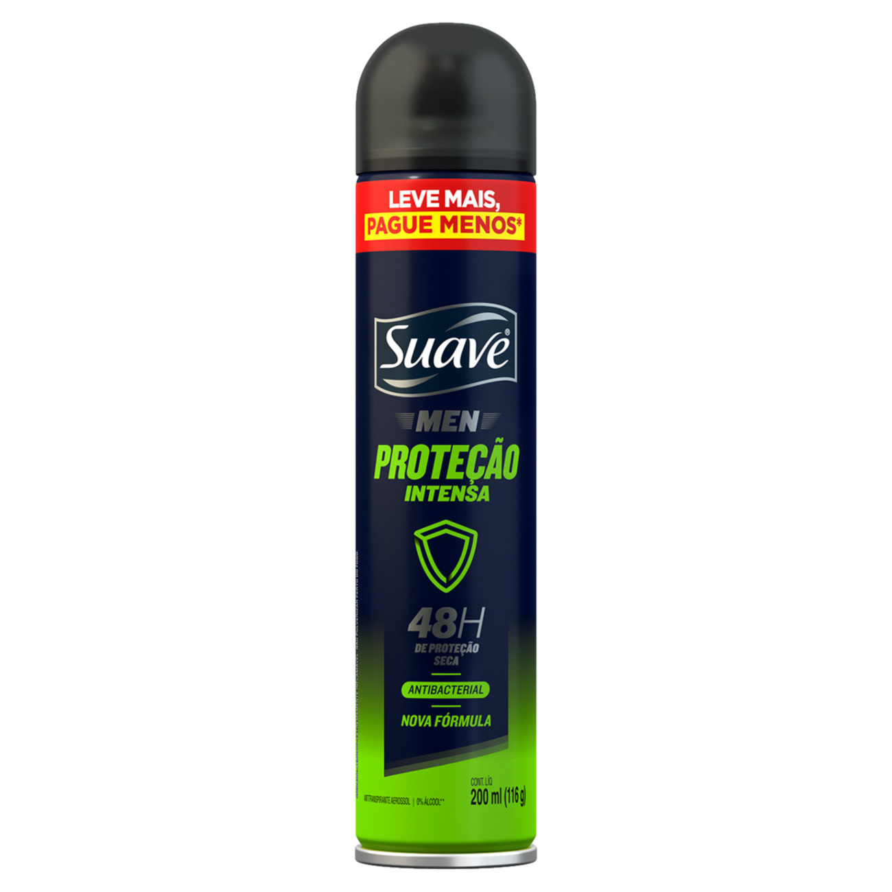 DESODORANTE AEROSOL SUAVE 200ML LEVE MAIS PAGUE MENOS MEN PROTECAO INTENSA