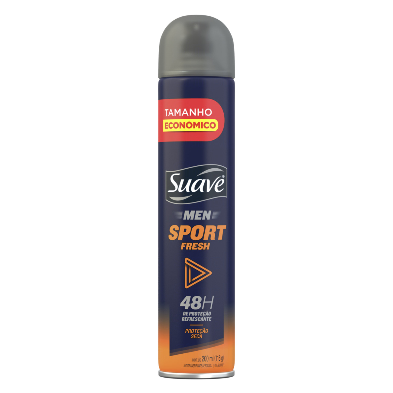 DESODORANTE AEROSOL SUAVE 200ML TAMANHO ECONOMICO MEN SPORT FRESH