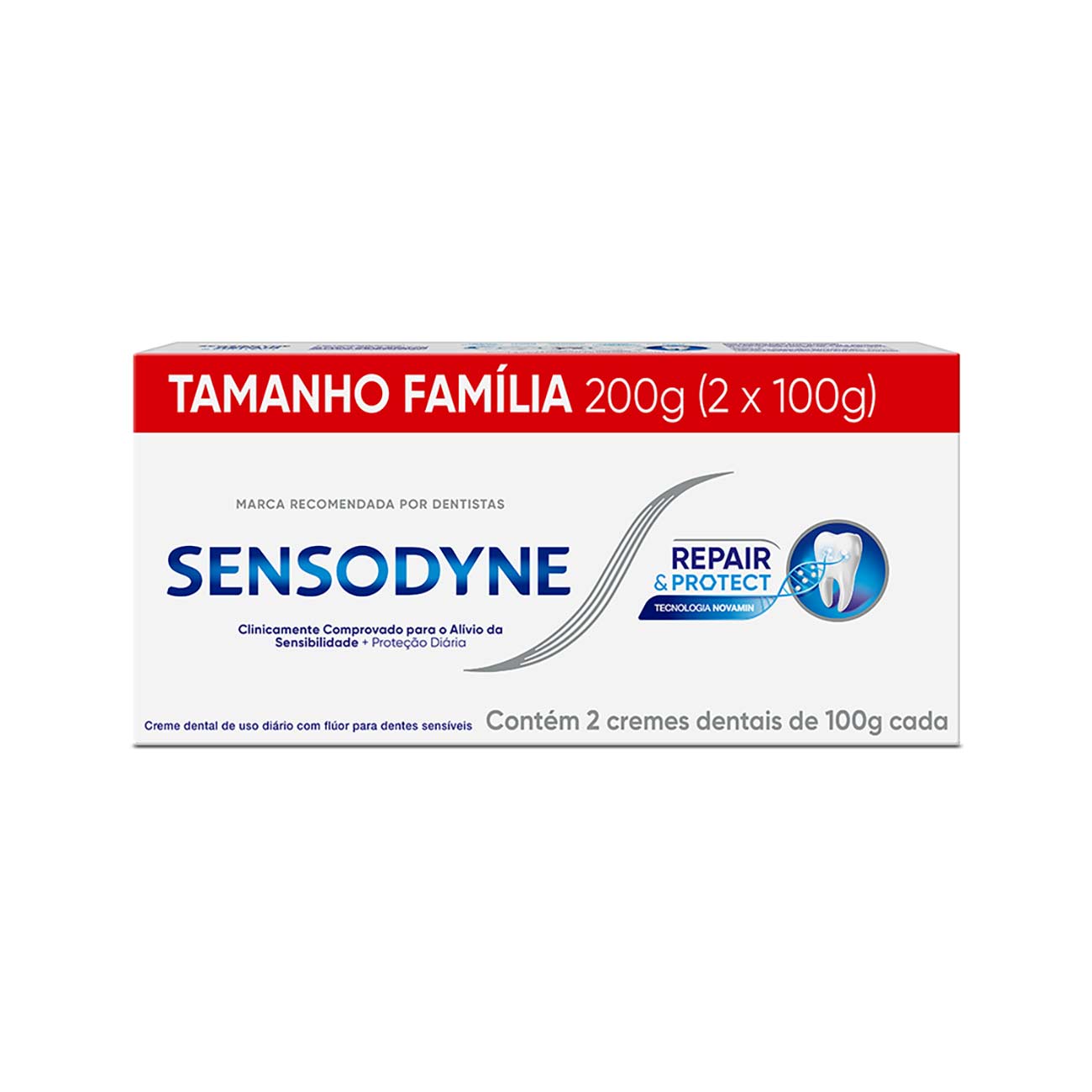 KIT 2 CREMES DENTAIS SENSODYNE 100G REPAIR & PROTECT