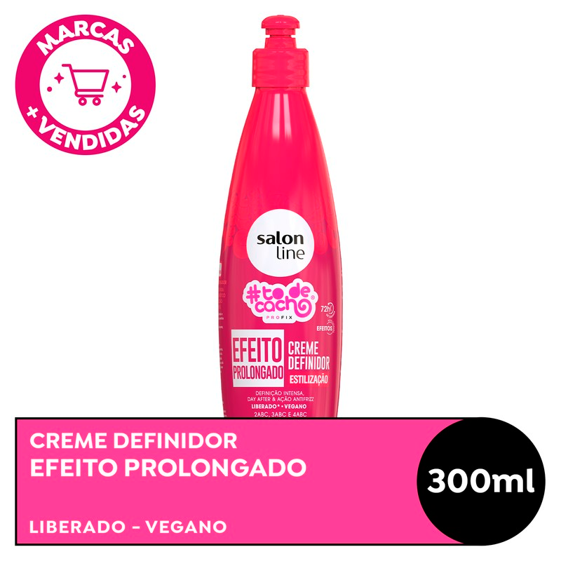 CREME DEFINIDOR SALON LINE TODECACHO 300ML EFEITO PROLONGADO