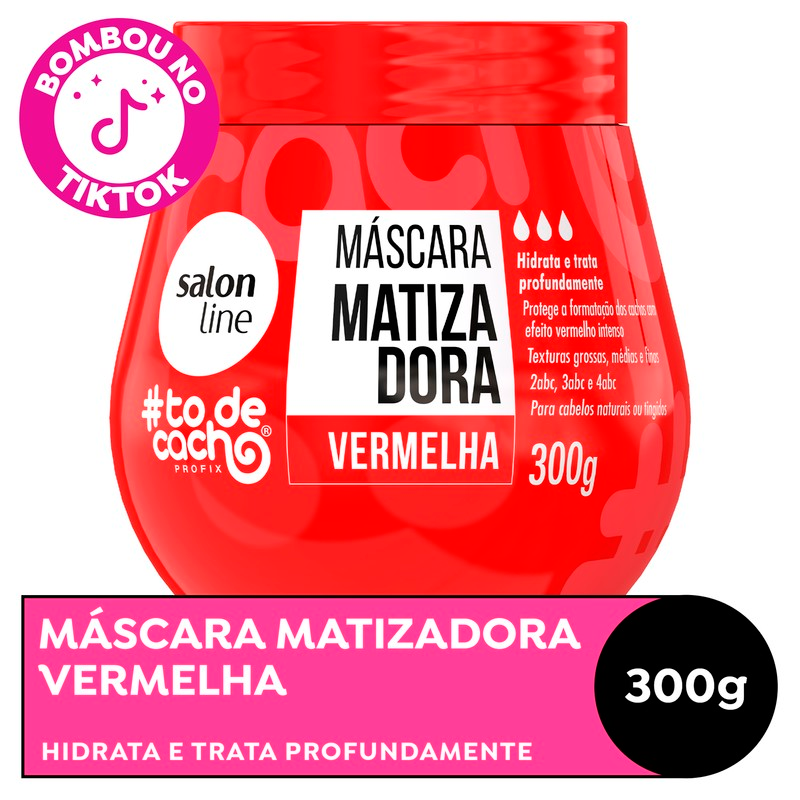 MASCARA MATIZADORA SALON LINE TODECACHO 300G VERMELHA