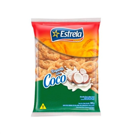 BISCOITO ESTRELA ROSQUINHA 300G COCO