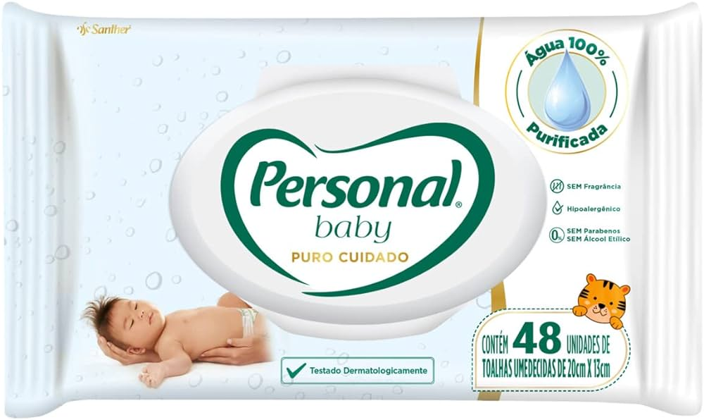 TOALHA UMIDECIDA PERSONAL BABY COM 48 UNIDADES PURO CUIDADO