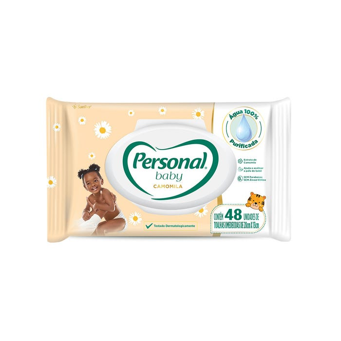 TOALHA UMIDECIDA PERSONAL BABY COM 48 UNIDADES CAMOMILA