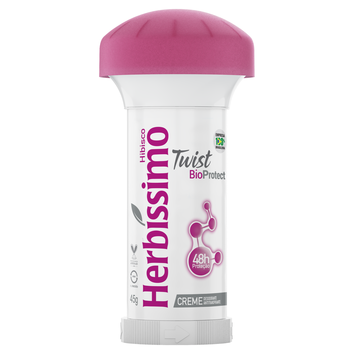 DESODORANTE CREME STICK HERBISSIMO 45G HIBISCO