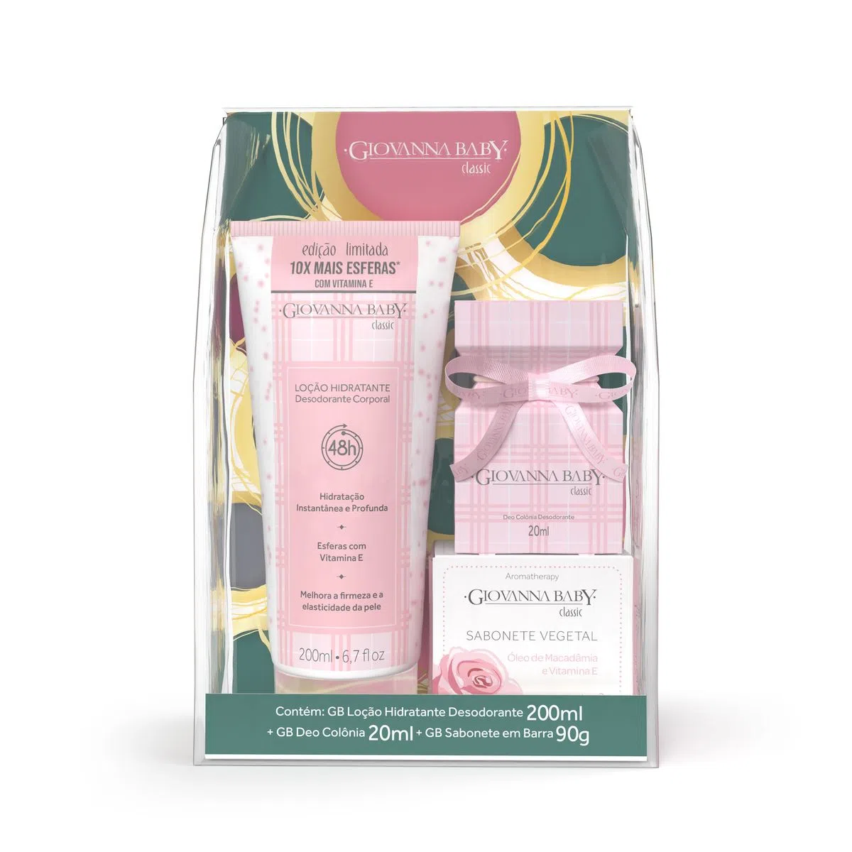 KIT GIOVANNA BABY COLONIA 20ML + LOCAO 200ML + SABONETE 90G CLASSIC