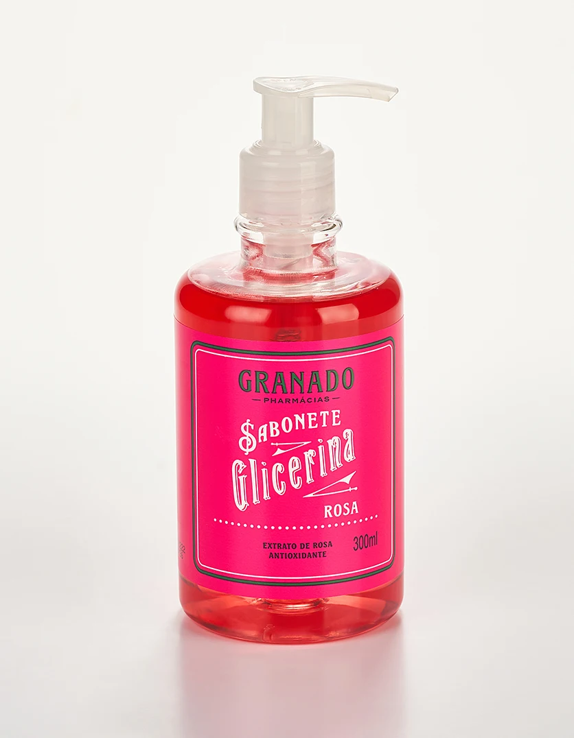 SABONETE LIQUIDO GRANADO GLICERINA 300ML ROSA