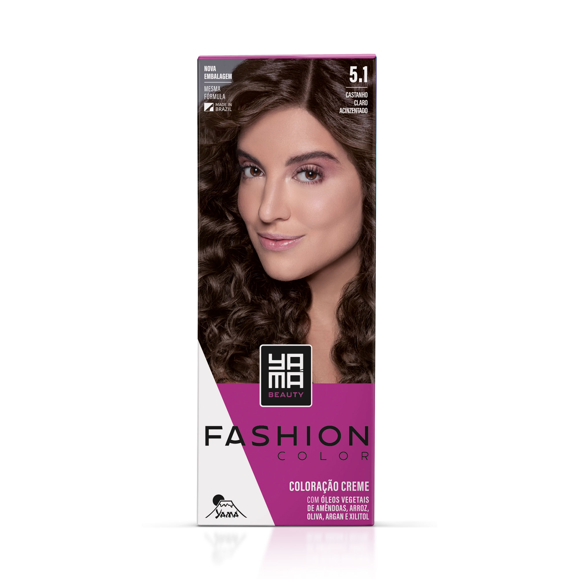 COLORACAO YAMA BEAUTY CARE MINI KIT 5.1 CASTANHO CLARO ACINZENTADO
